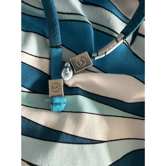 Michael Kors Cyan Blue Swim Cover Dress Large - Picture 8 of 8